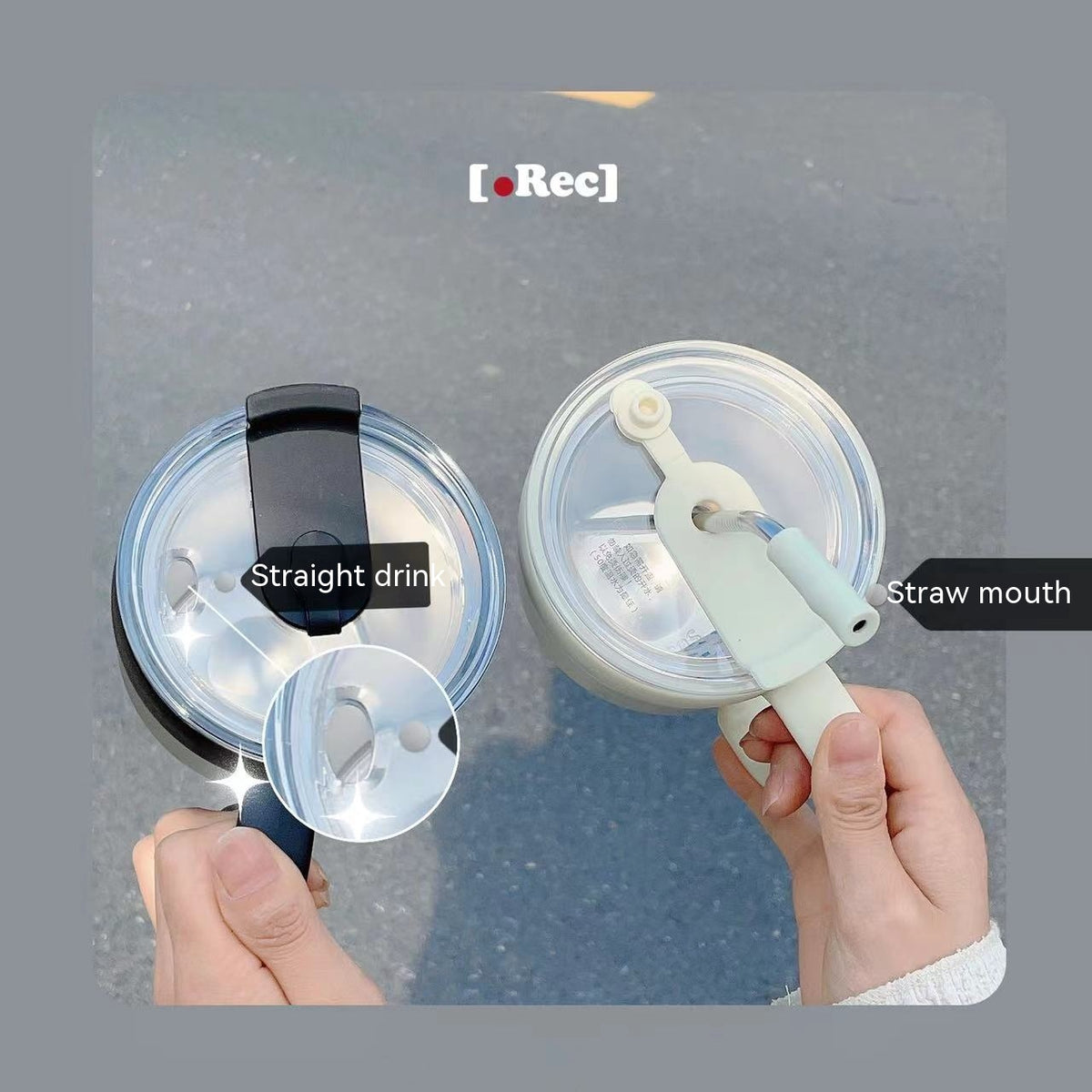 Stainless Steel Mug Cup with Suction Tube for Home & Kitchen 480ml