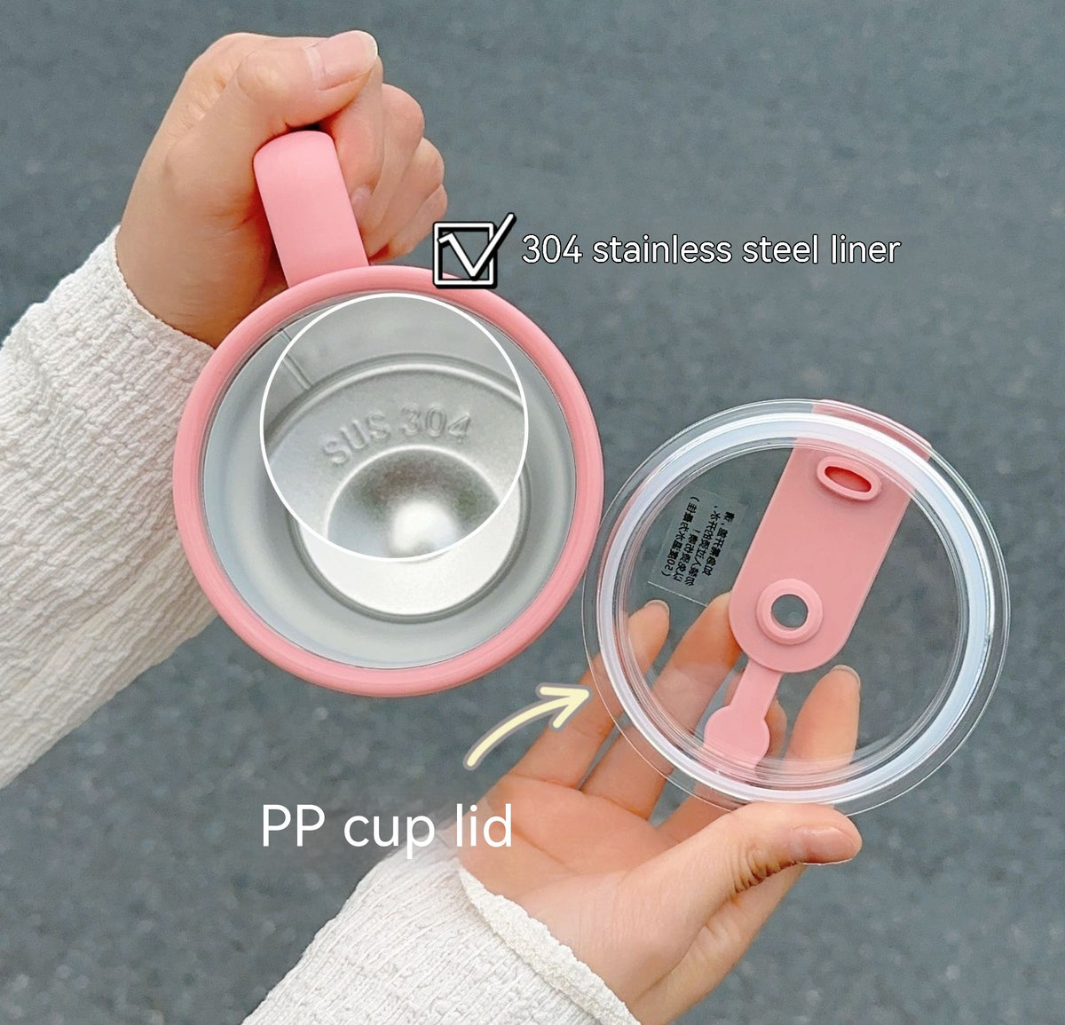 Stainless Steel Mug Cup with Suction Tube for Home & Kitchen 480ml