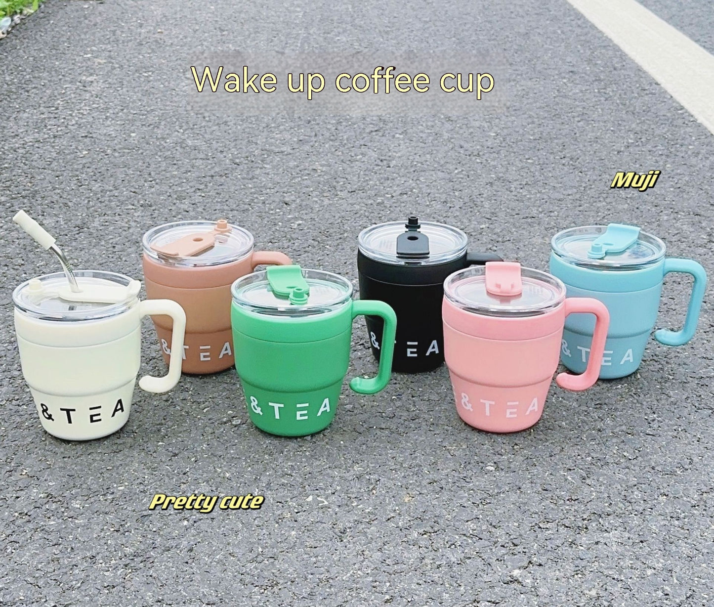 Stainless Steel Mug Cup with Suction Tube for Home & Kitchen 480ml