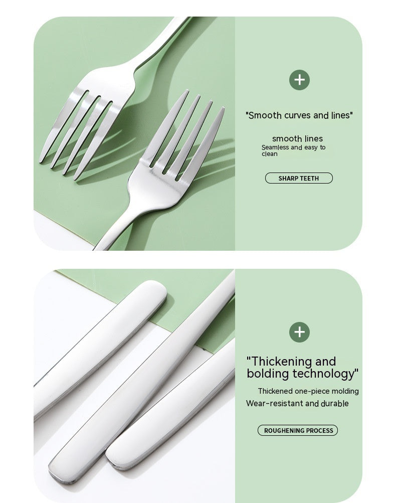 Stainless Steel Portable Flatware Set - Forks, Spoons & Chopsticks