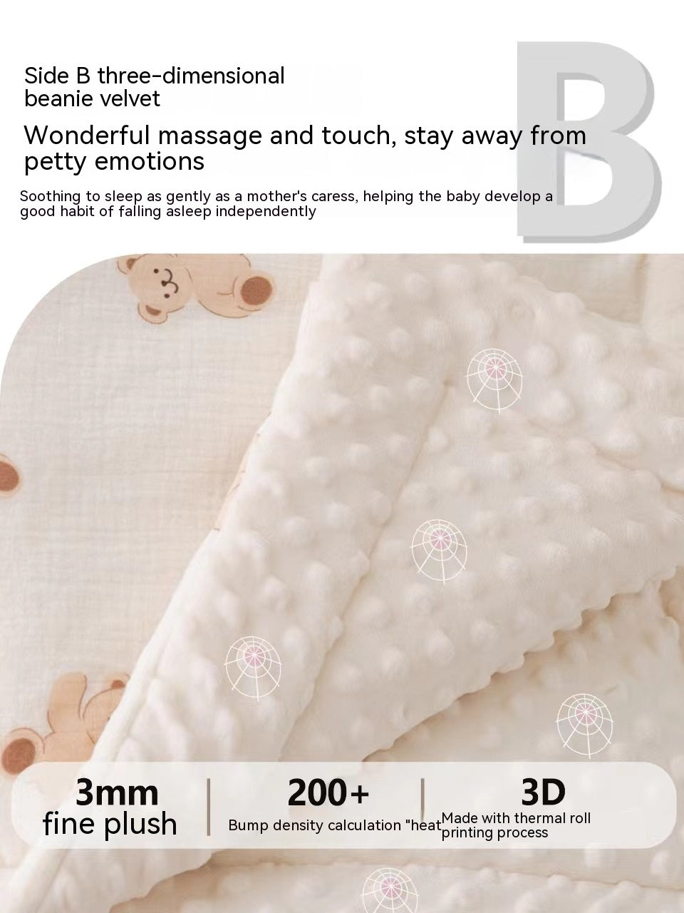 Baby Stroller Cotton Cushion Set with Star Moon Bear & Heart Designs – 40x80CM