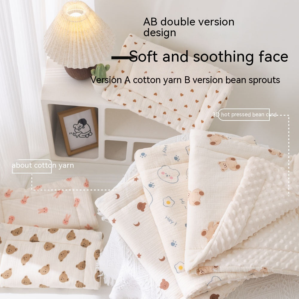 Baby Stroller Cotton Cushion Set with Star Moon Bear & Heart Designs – 40x80CM