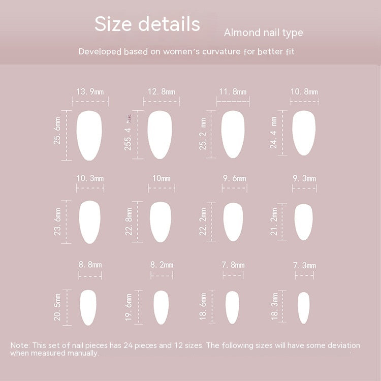 French White Edge Nail Patches - Manicure Kit with Glue for Ladies