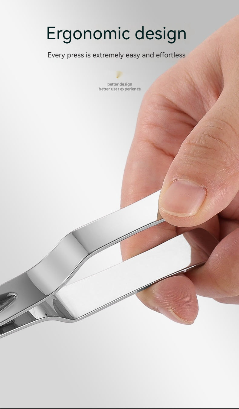 Large Opening Stainless Steel Nail Clippers - Household Portable 360° Rotating