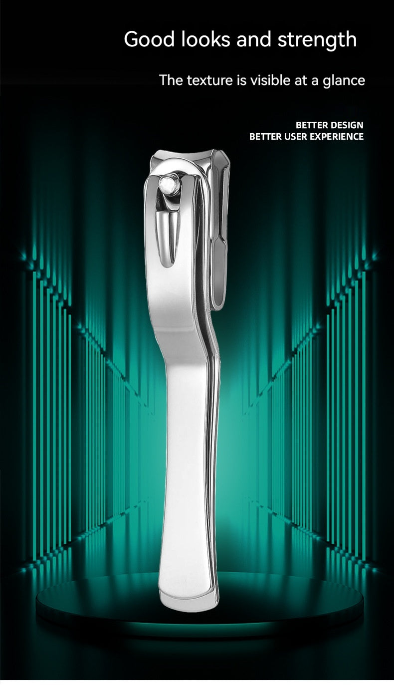 Large Opening Stainless Steel Nail Clippers - Household Portable 360° Rotating