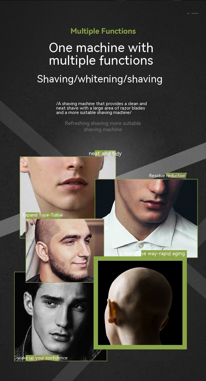 Waterproof USB Rechargeable LED Digital Shaver - Transparent Camouflage