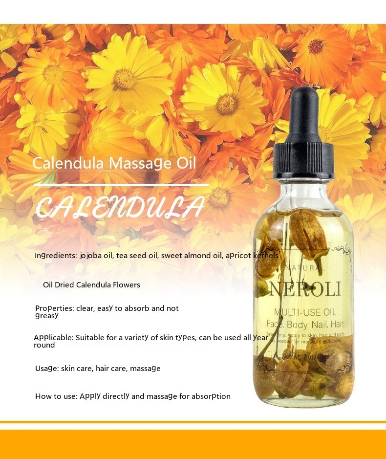 Massage Oil with Dried Flowers - Multi-Scent