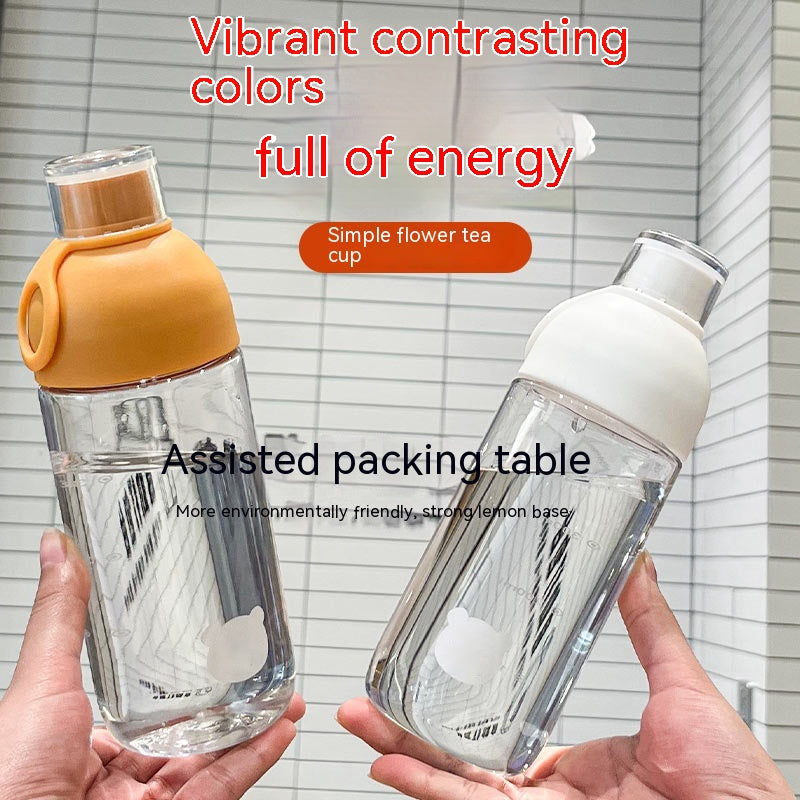 Portable Transparent Scented Tea Cup 450ml - Multiple Colors