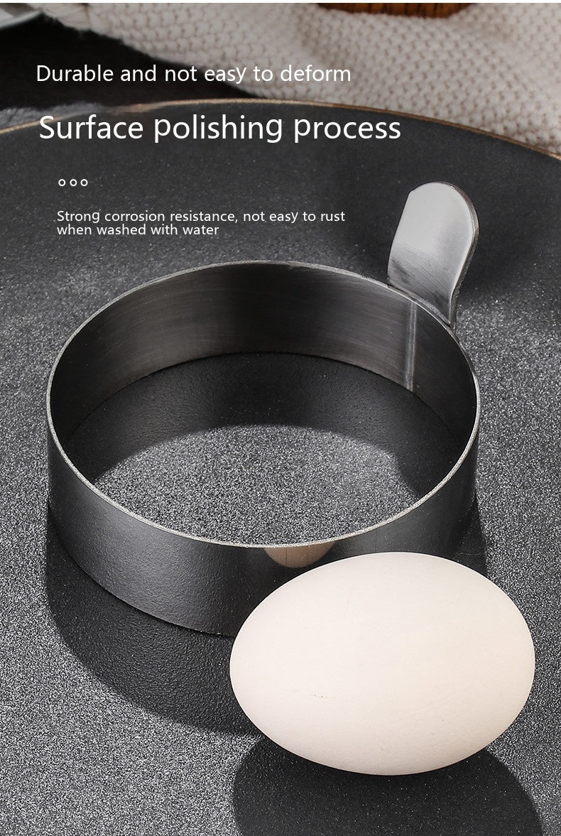 Stainless Steel Round Egg Frying Pan Baking Mold - Large & Small Sizes