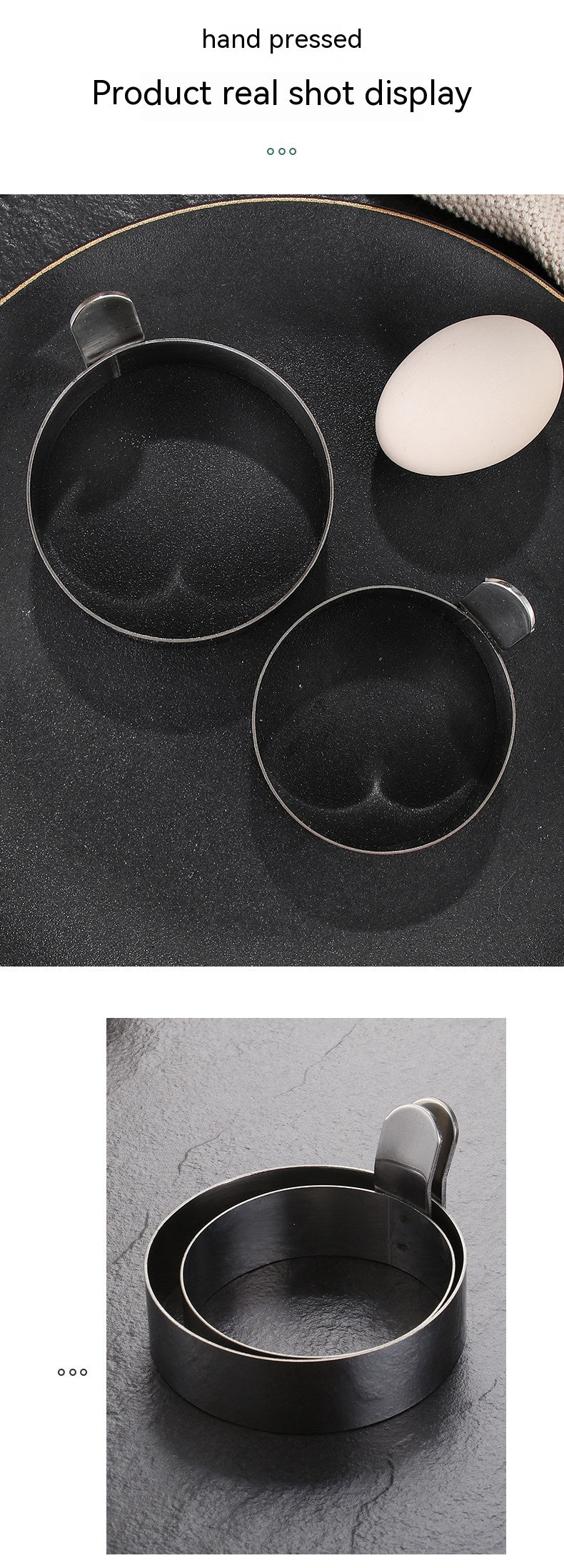 Stainless Steel Round Egg Frying Pan Baking Mold - Large & Small Sizes