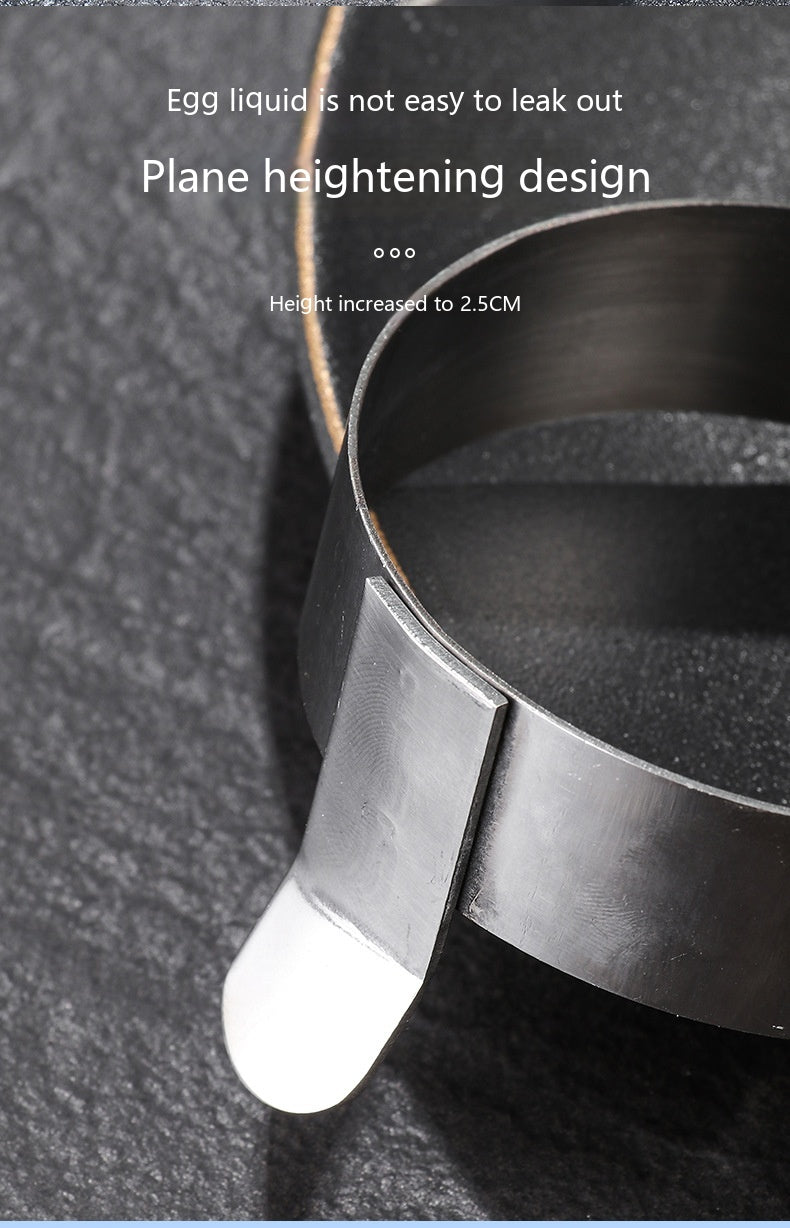 Stainless Steel Round Egg Frying Pan Baking Mold - Large & Small Sizes