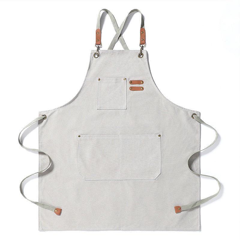 Thickened Canvas Jean Apron for Kitchen & Household Use - Multiple Colors