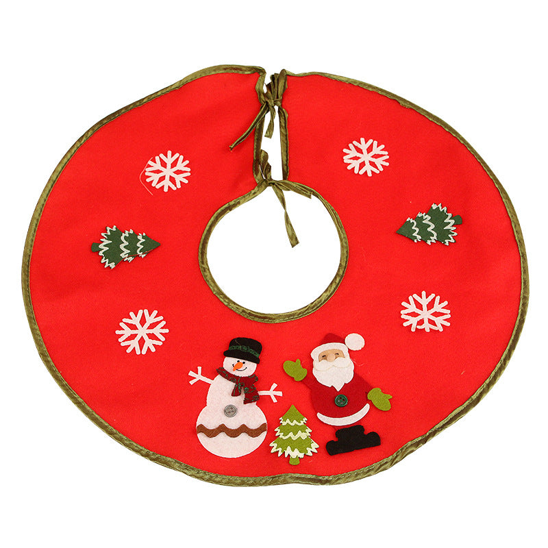 Christmas Tree Skirt 46cm Non-Woven Fabric Holiday Decor