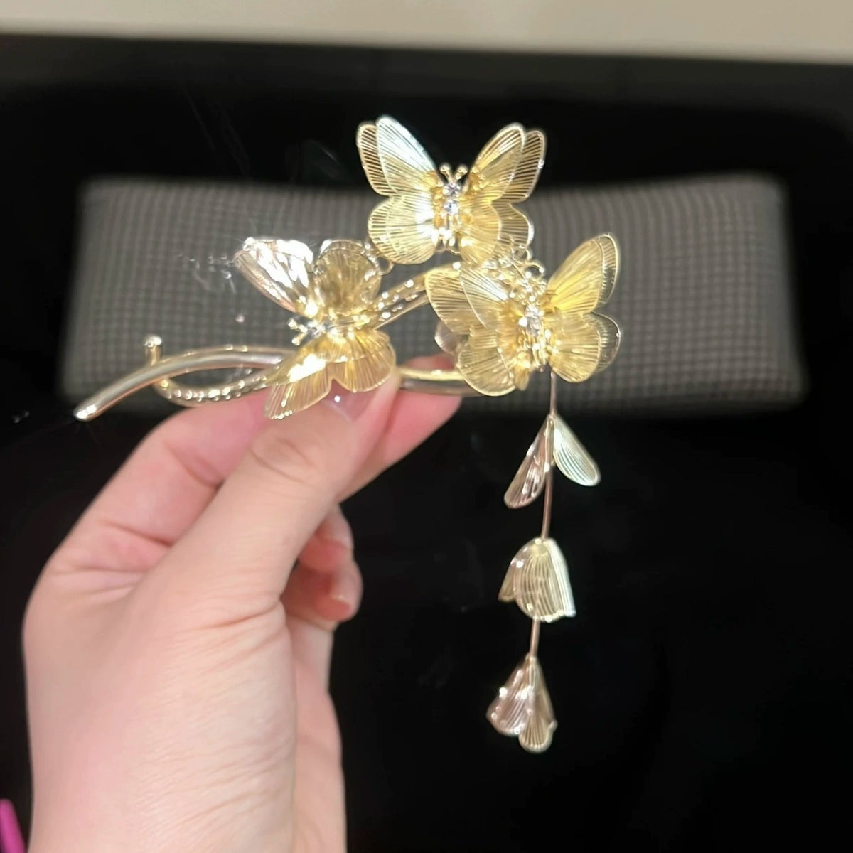 Butterfly & Flower Hair Banana Clip - Korean Style