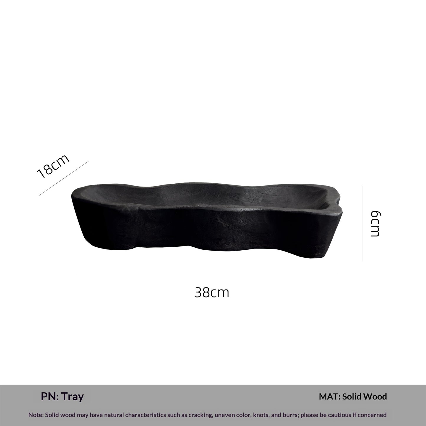 Living Room Coffee Table with Storage - Oval Solid Wood Fruit Bowl