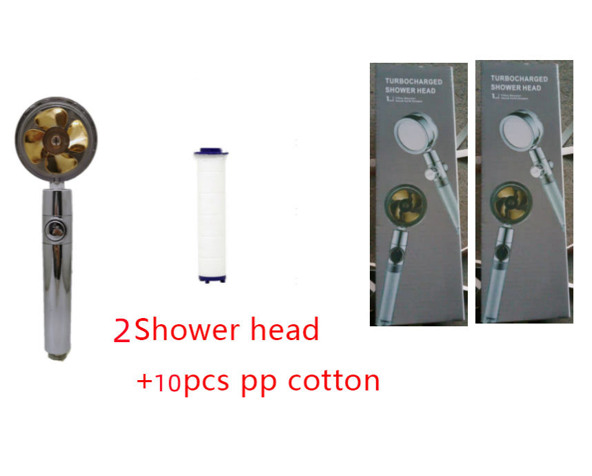 Water Saving Shower Head with Rotating Nozzle and High Pressure Spray