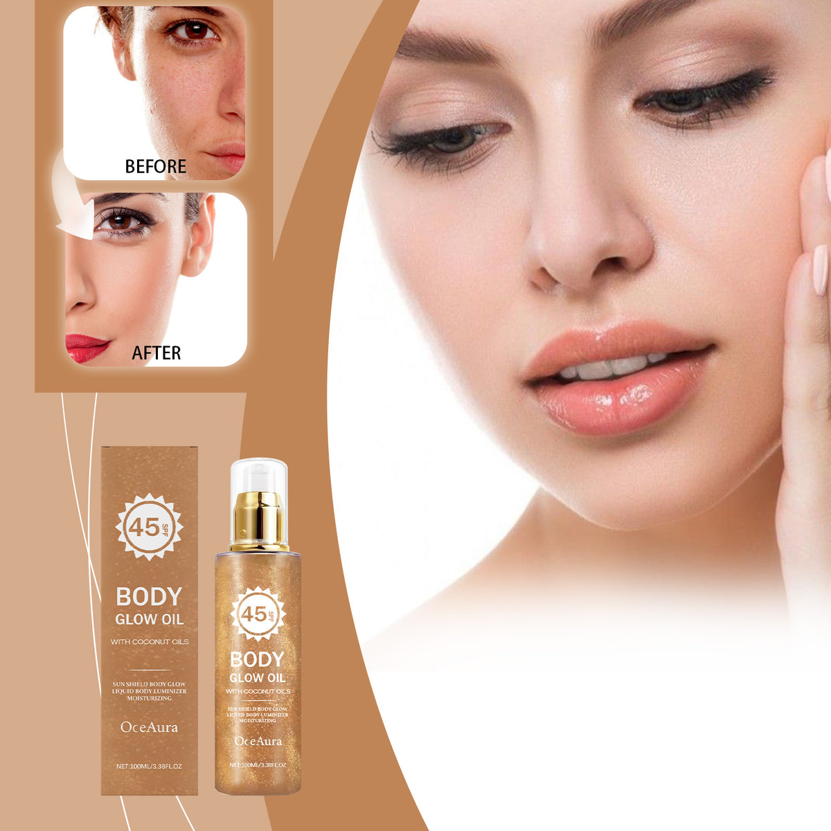 Coconut Glitter Sunscreen SPF 100ml
