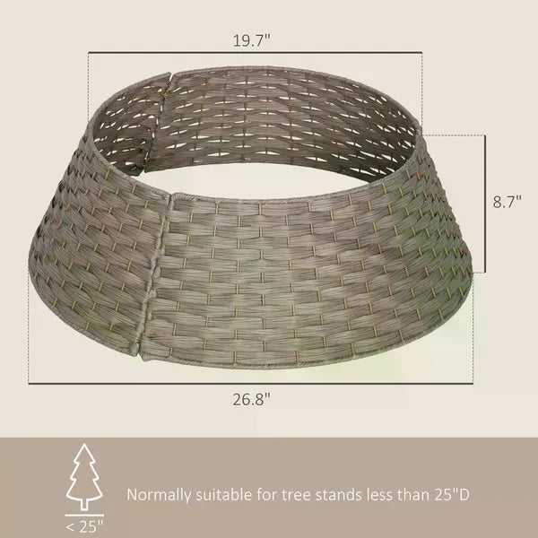 Christmas Tree Collar - Hand-Woven Rustic Decor for Trees up to 106.3"