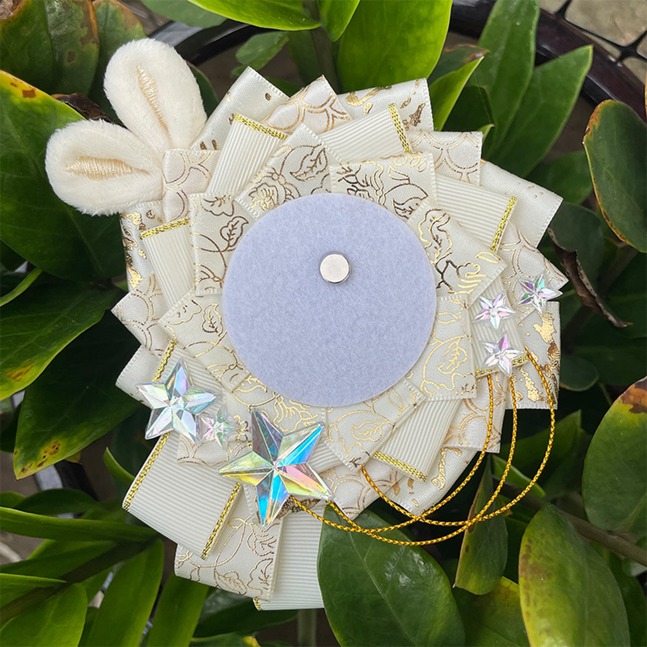 Decorative Badge Pain Bag Accessory - Unisex Wreath & Flower Ornament