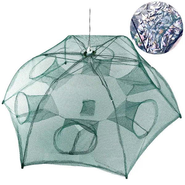 Portable Fishing Trap Net - Easy Open Bait Trap for Shrimp & Crab