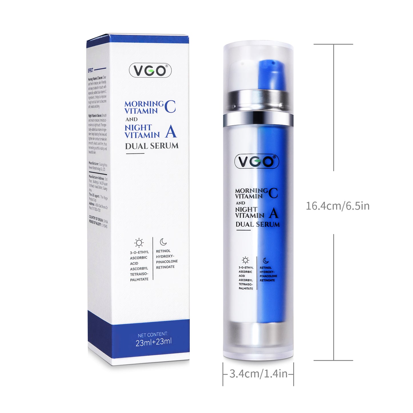 Dual Vitamin C Day and Vitamin A Night Serum Set - 23ml + 23ml
