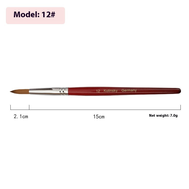 Nail Art Crystal Pen with Round Tip - Wooden Handle, Multiple Colors