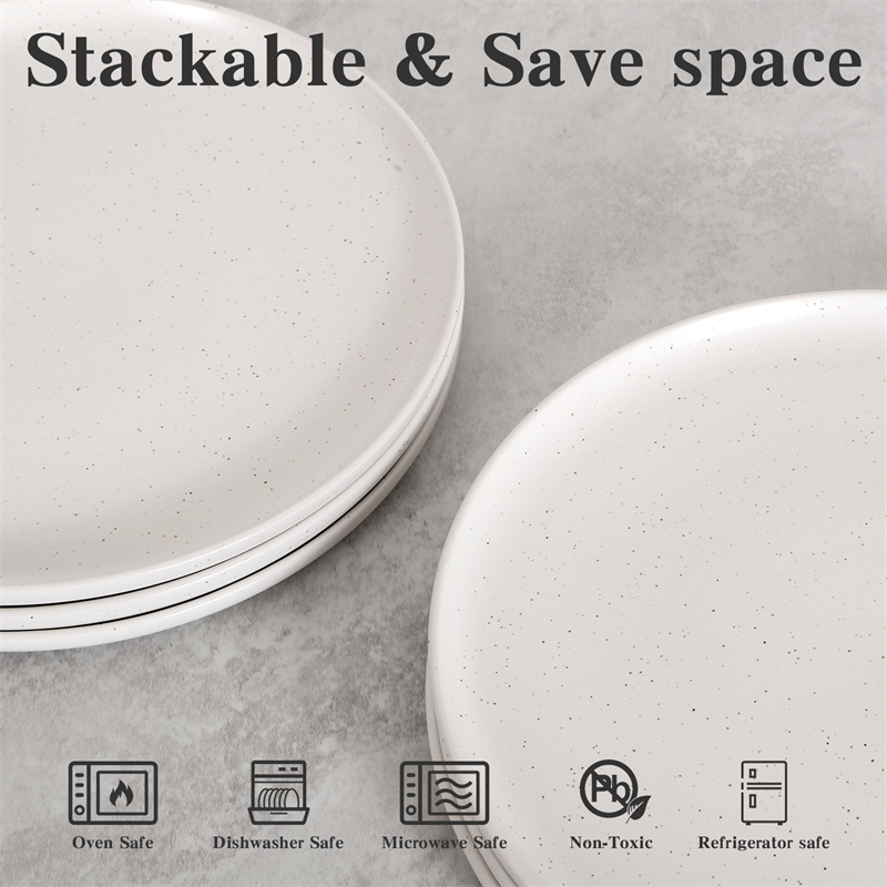 Creative Western Food Plate Set - 6-Piece Cereal, Salad, Pasta & Soup