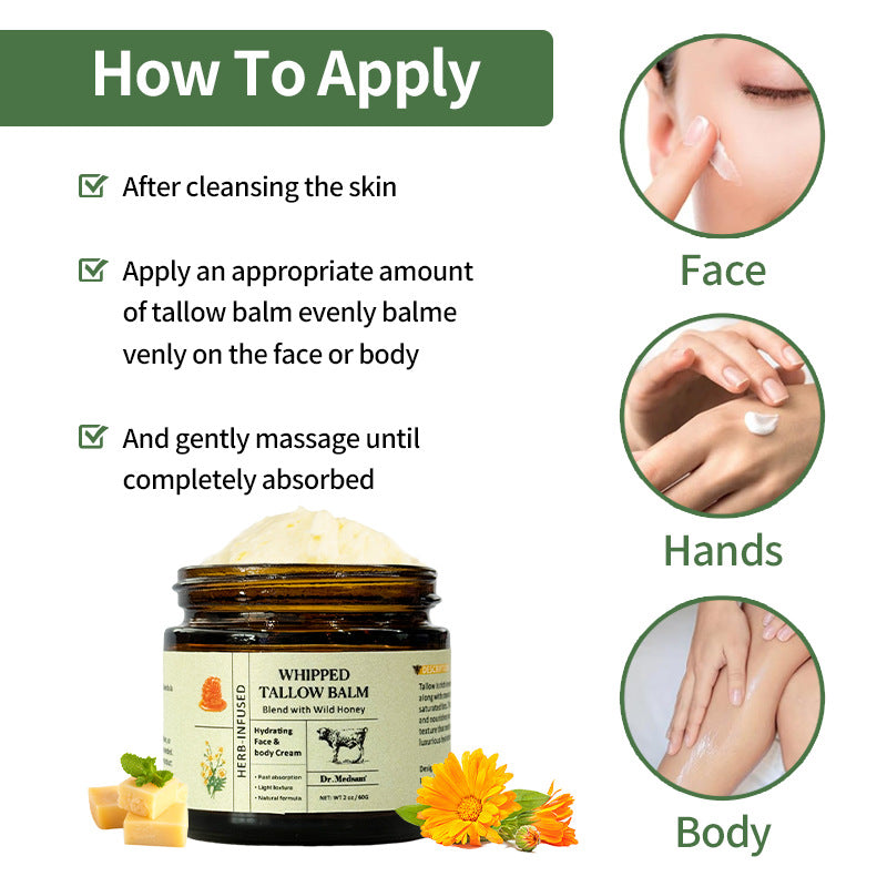 Grass Fed Beef Tallow Balm - Face & Body Moisturizer