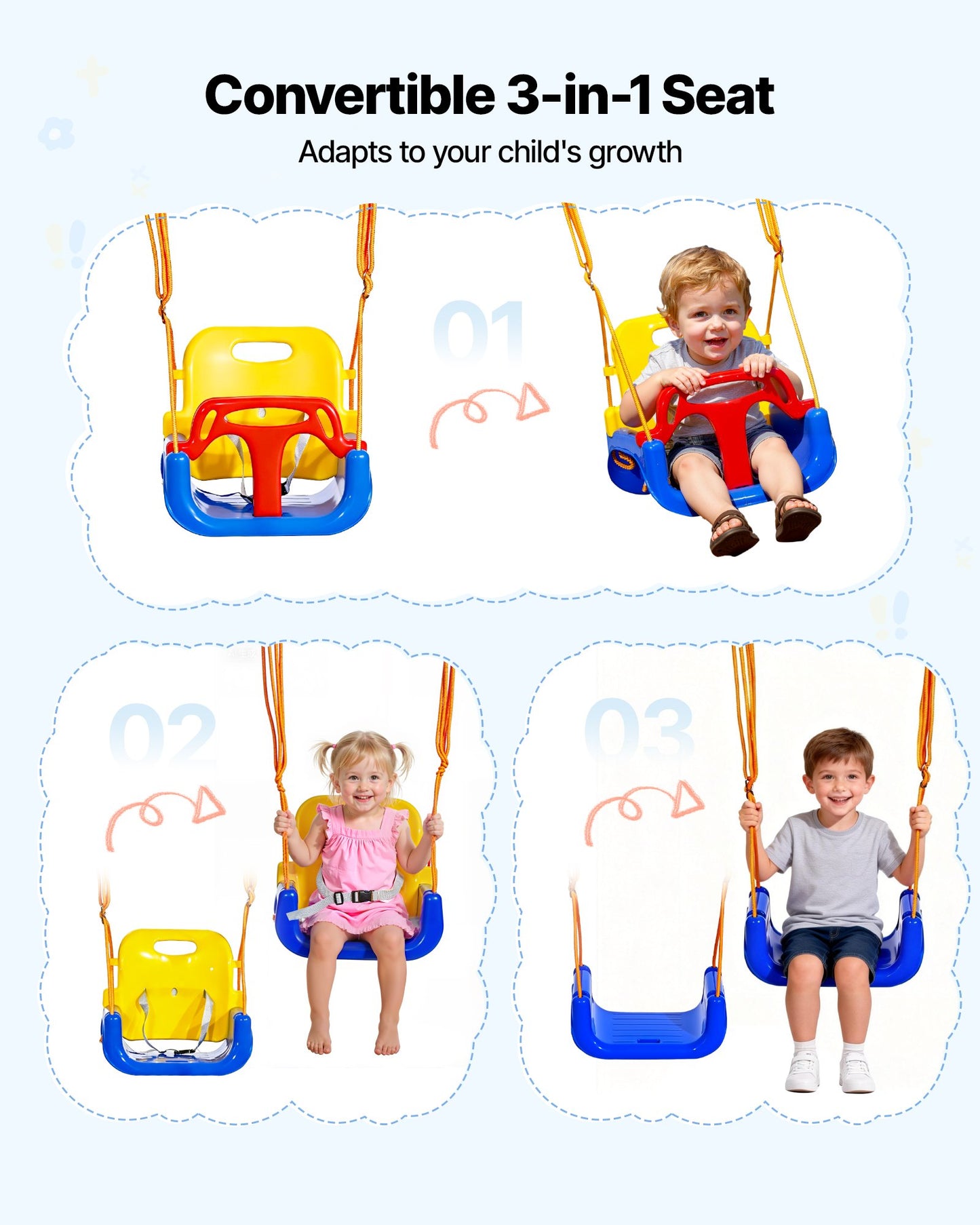 Toddler Swing and Jumper Set - 2-in-1 Indoor Outdoor Play Equipment, Black