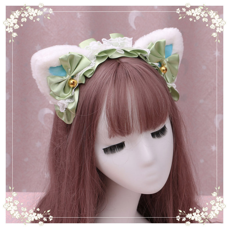 Lolita Cat Ear Headband with Lace - Hair Accessory
