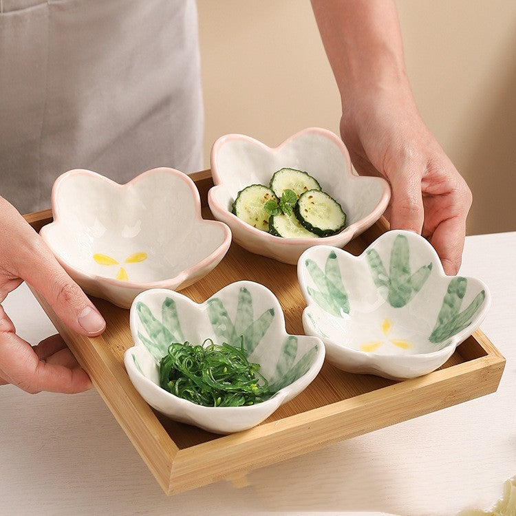 Mini Ceramic Dish Set - Japanese Style Assorted Patterns for Kitchen & Dining