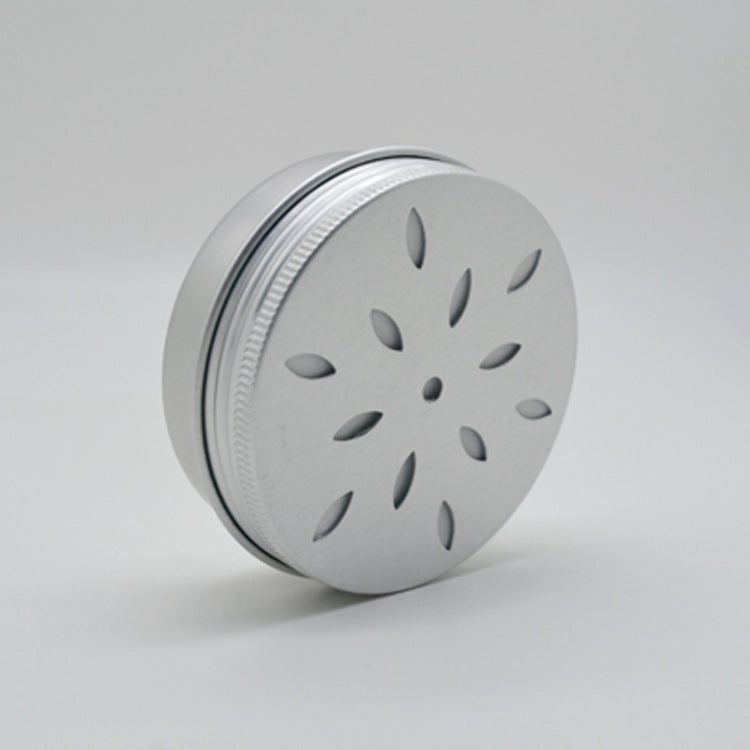 Aluminum Storage Box 60ml Natural Finish Circular Container Home Organizer