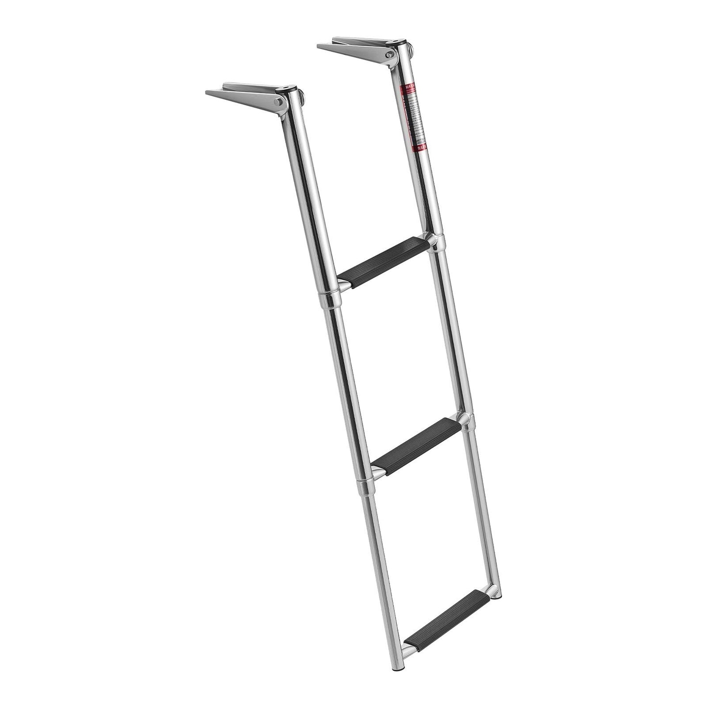 Stainless Steel Boat Ladder, 3 Steps, Folding Swim Deck Ladder for Watercraft