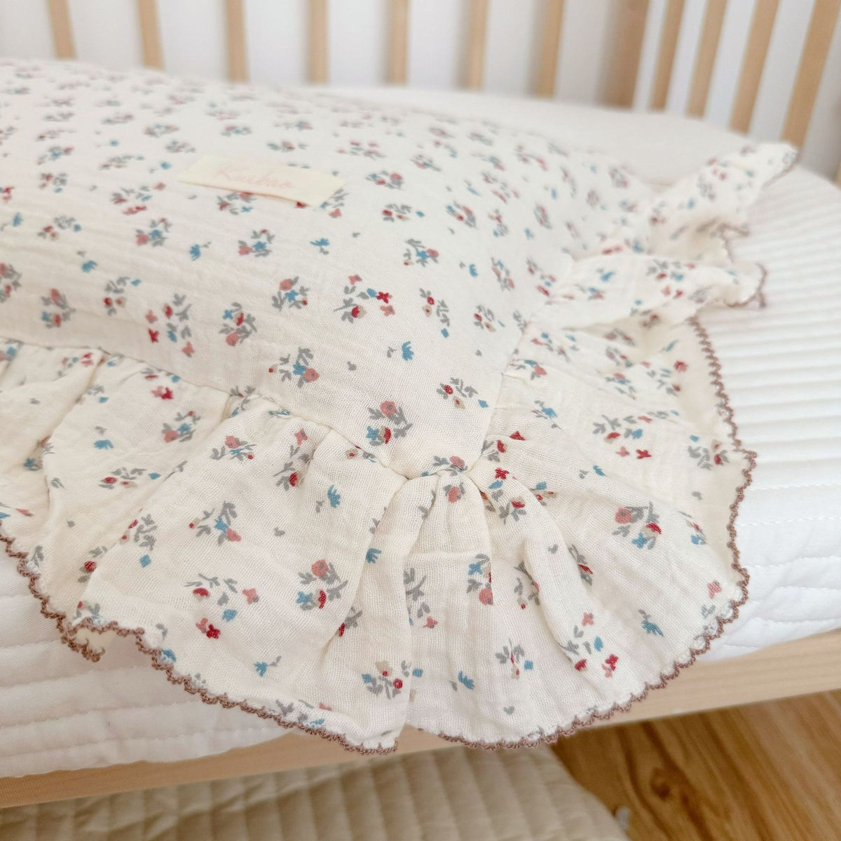 Korean Floral Cotton Gauze Pillowcase - Soft Home Bedding