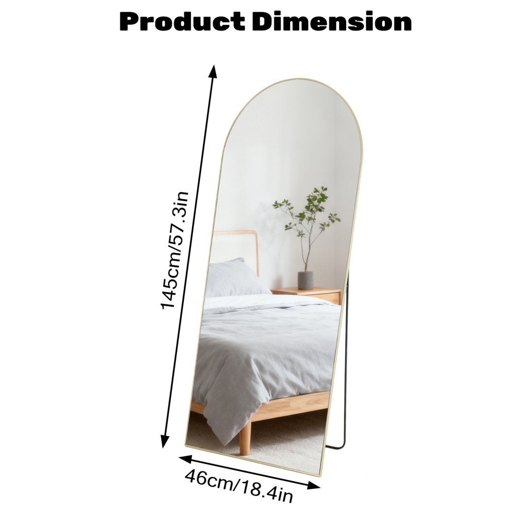 Rectangle Full Length Standing Mirror - Floor Body Mirror for Bedroom