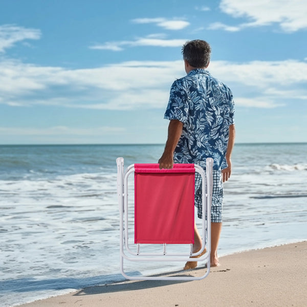 Folding Beach Chair with Umbrella - Lightweight, Portable, 265lbs Capacity