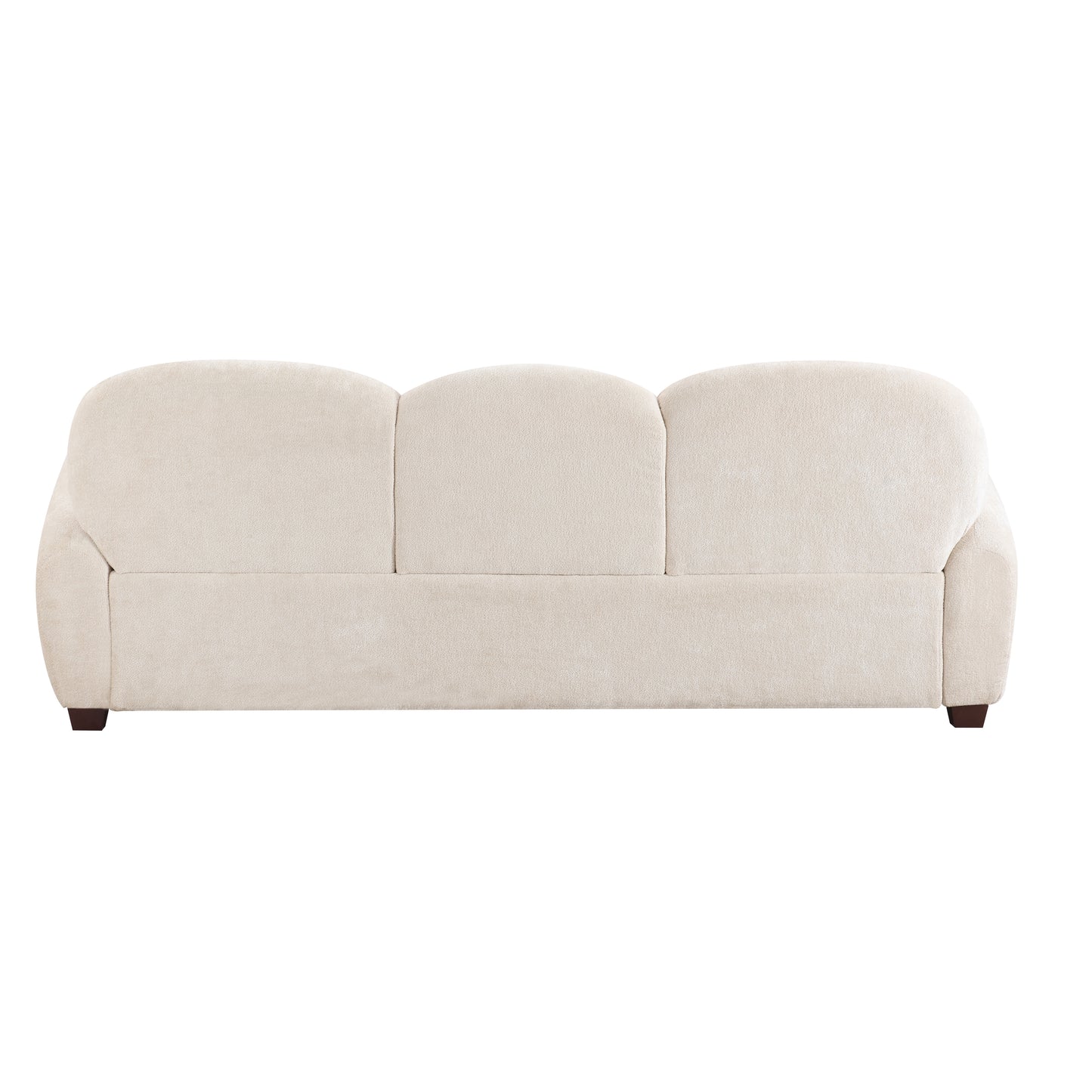 78-Inch Modern 3-Seater Boucle Sofa with 3 Pillows - Beige