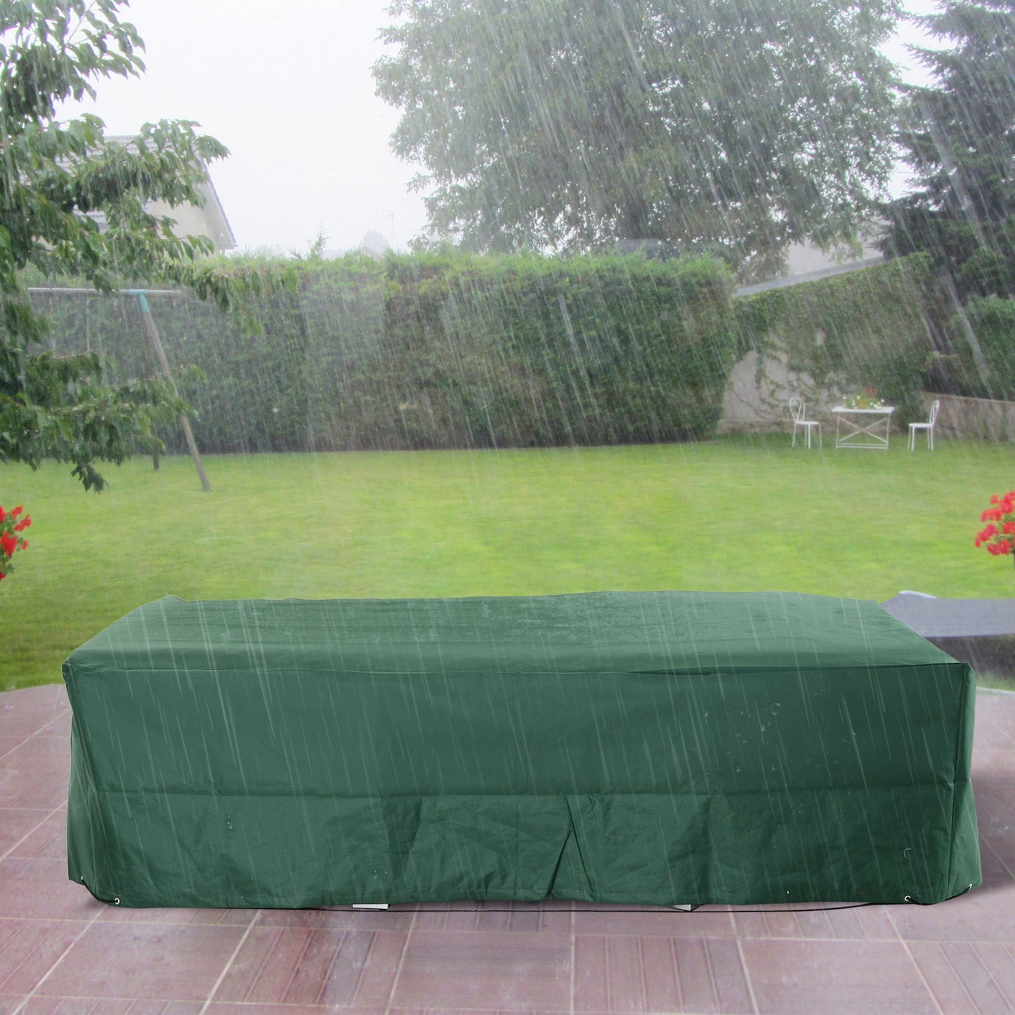 Heavy Duty Waterproof Outdoor Sectional Sofa Cover - Dark Green