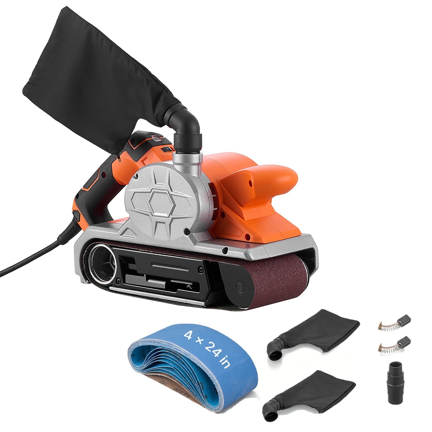 11.5A Belt Sander 4x24 Inch Woodworking Sanding Machine with 6 Variable Speeds