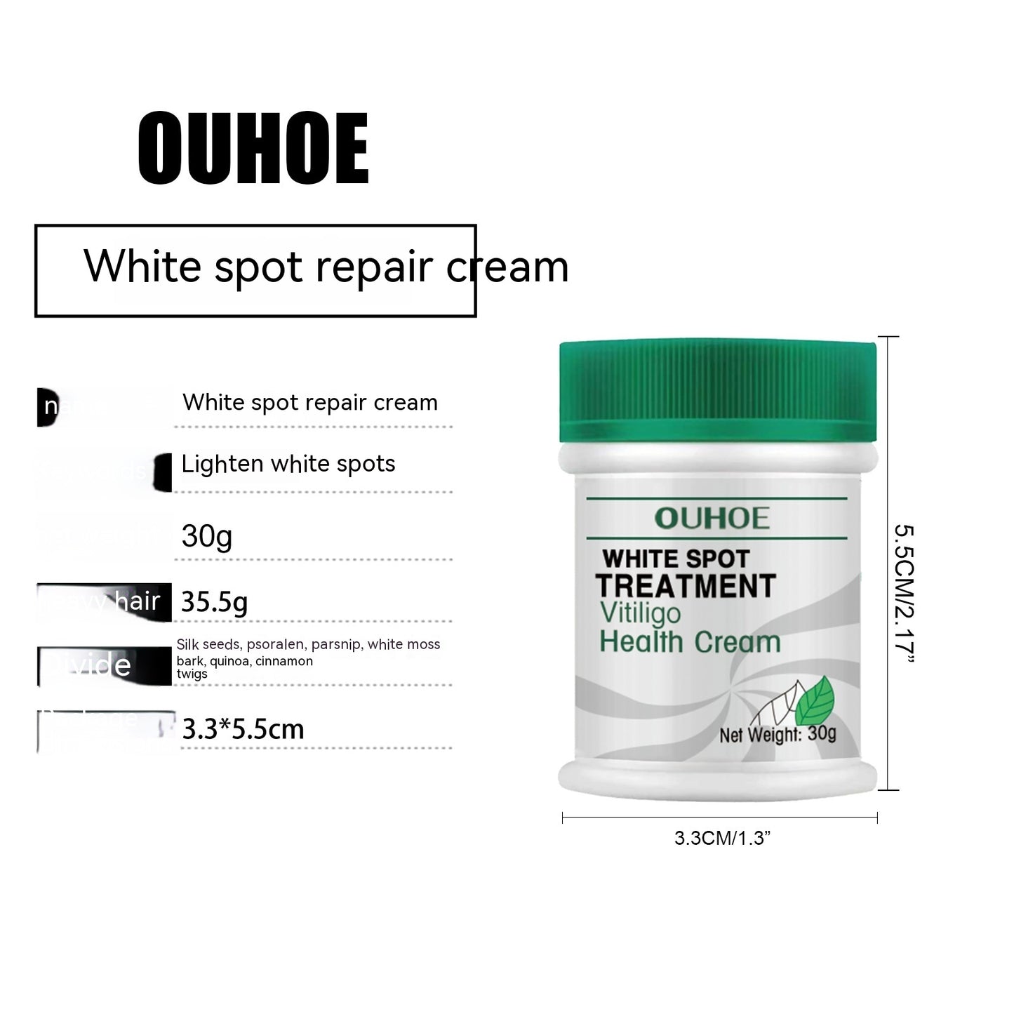 White Spot Repair Cream for Skin Fade & Melanin - 30g