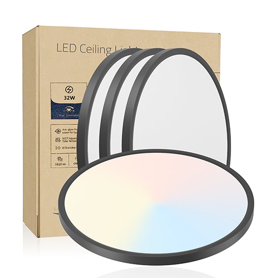 16-Inch Dimmable LED Flush Mount Ceiling Light - 4 Pack
