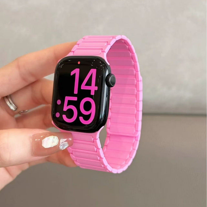 Magnetic Sports Silicone Watch Strap - Compatible with Apple Watch 38-49mm