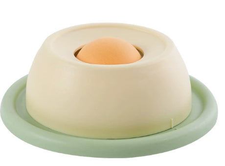 Cat Licking Disc - Yellow Plastic Pet Toy for Cats, 1 Piece