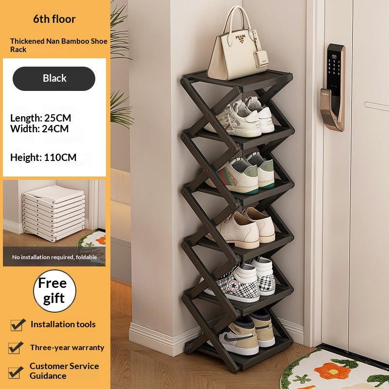 Foldable Shoe Rack for Entryway Space Saving No Assembly Needed
