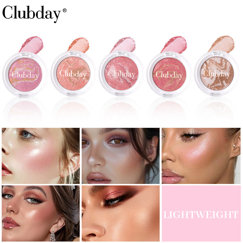 Marble Pattern All-in-One Face Palette - Highlighter, Blush & Bronzer