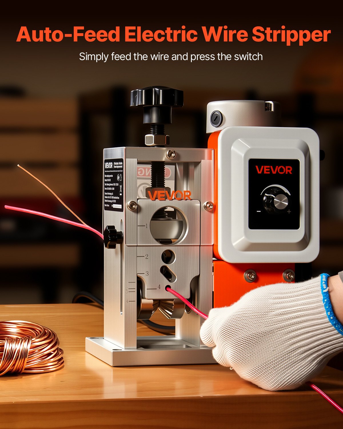 Electric Wire Stripper Machine 0.06-1.57 In 400W Automatic Cable Removal