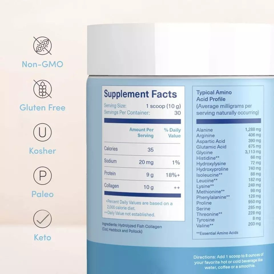 Ocean Collagen Protein Powder - Dried Egg White for Adults, 300g