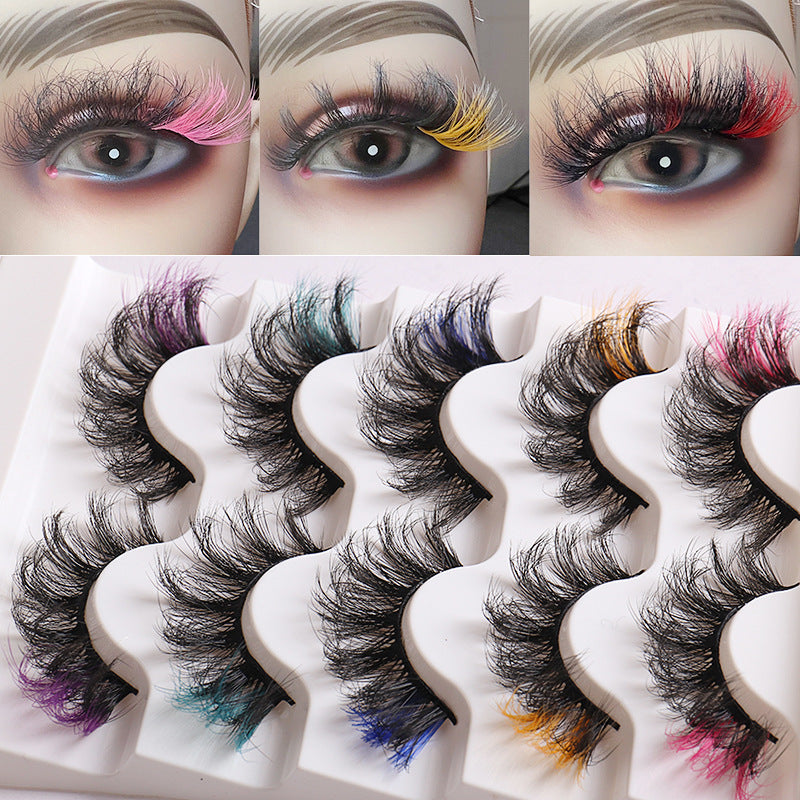 High Color Fried Curly False Eyelashes - Thick, Natural-Look Style