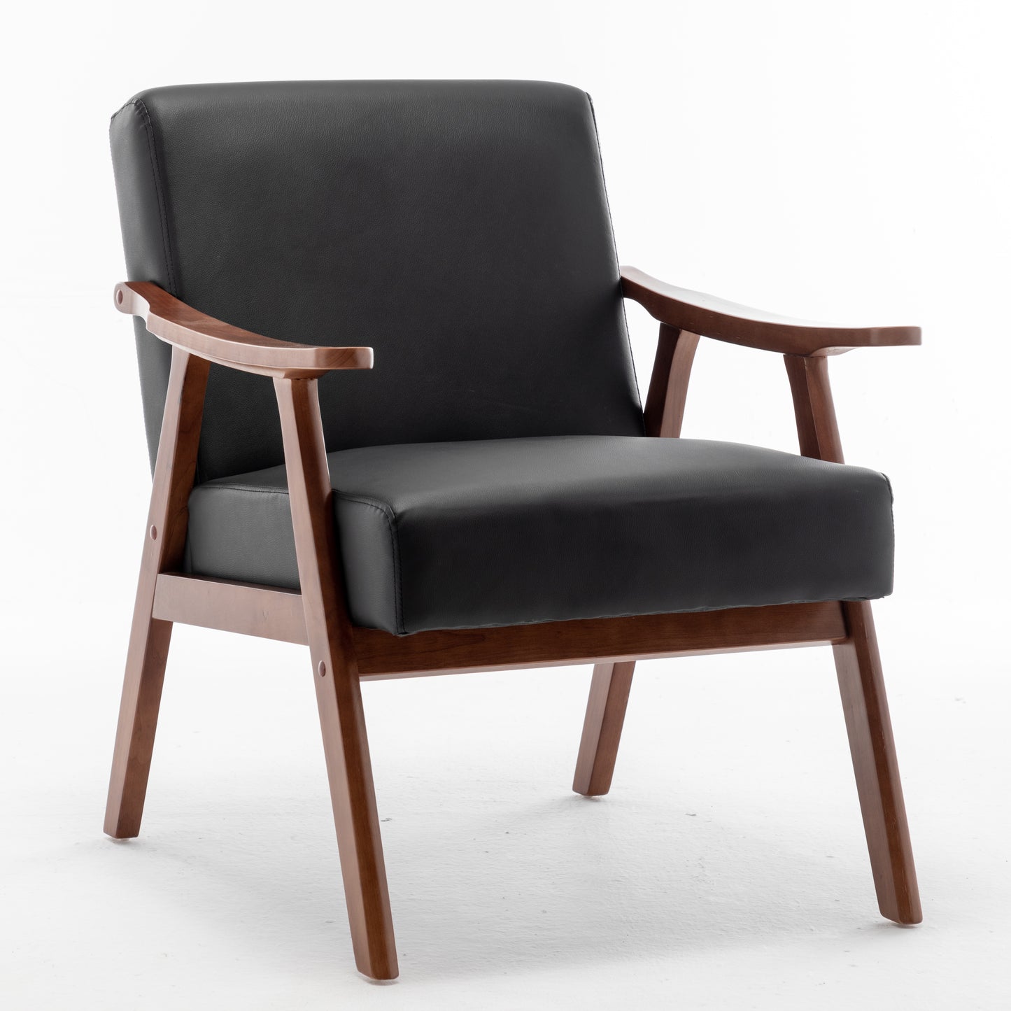 Accent Chair With Microfiber Upholstery And Solid Wood Frame, Classic