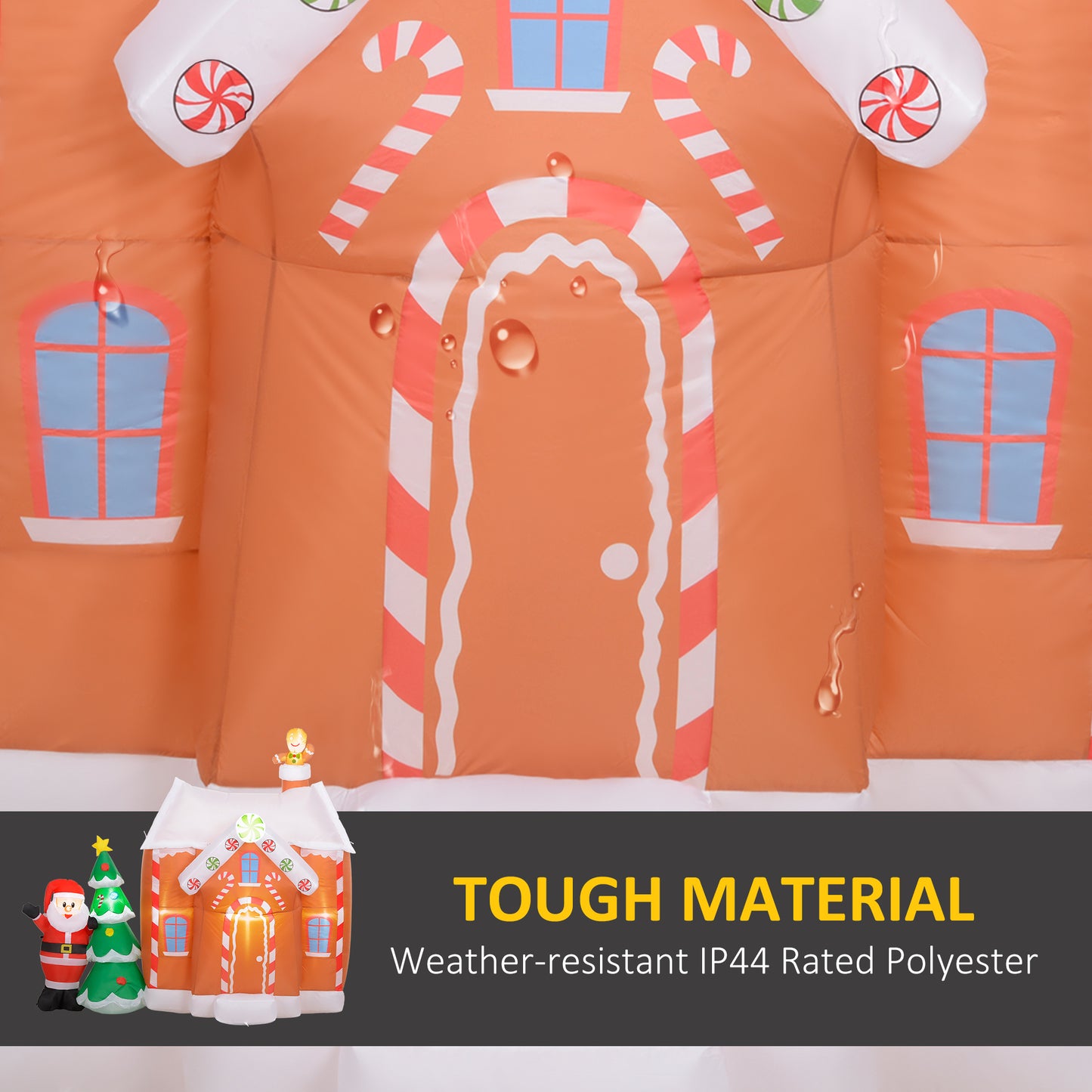 Giant Inflatable Gingerbread House with LED Lights